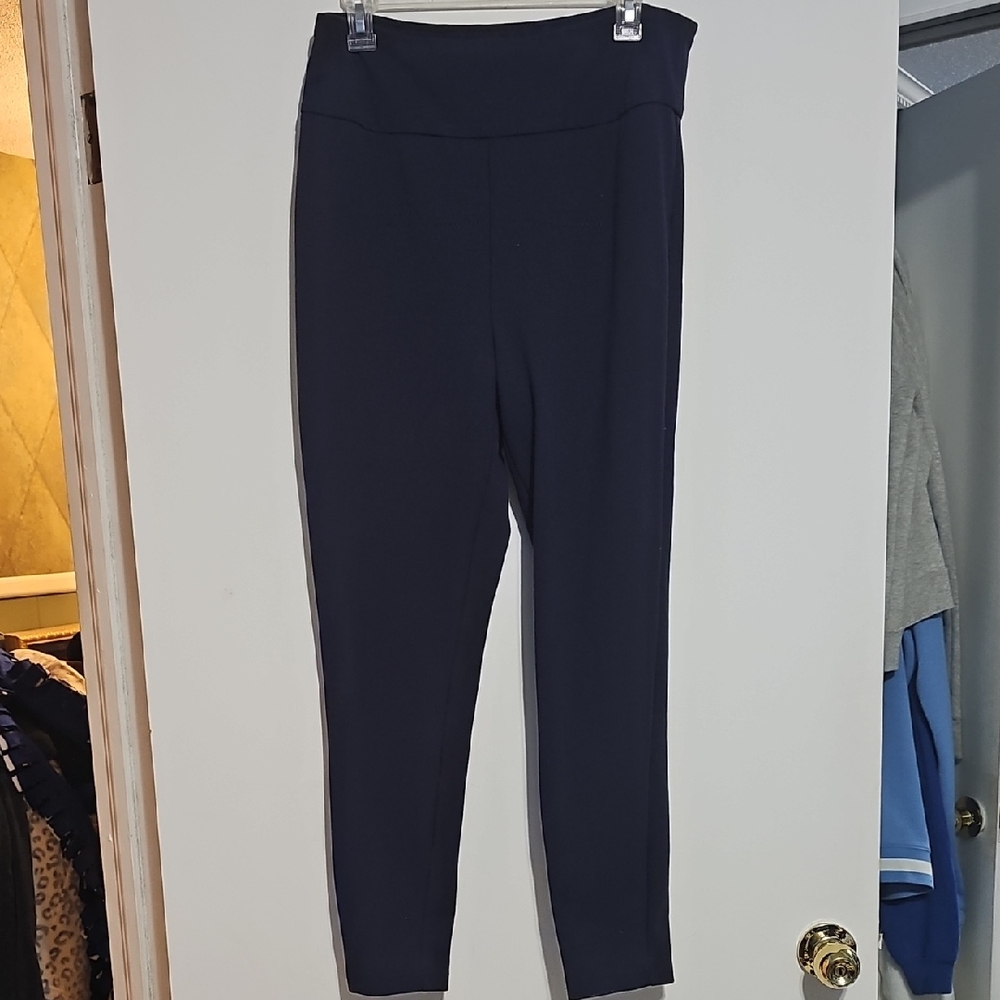 Crown & Ivy Navy Leggings Pants Thick Fall Winter Sz Large